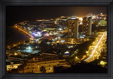 Framed City Overlook, Tenerife, Canary Islands, Spain Print
