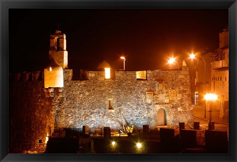 Framed Fortress by Night, Tenerife, Canary Islands, Spain Print
