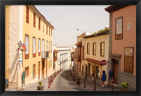 Framed Mountain Town, Tenerife, Canary Islands, Spain Print