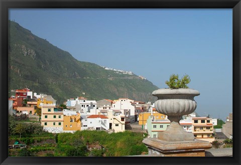 Framed Sea Coast Village, Tenerife, Canary Islands, Spain Print