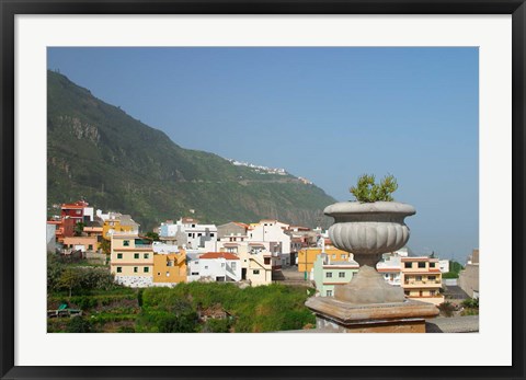 Framed Sea Coast Village, Tenerife, Canary Islands, Spain Print