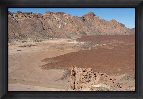 Framed Spain, Tenerife, Las Canadas, lava flow Print
