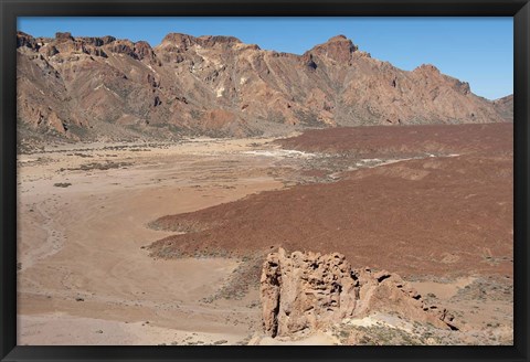 Framed Spain, Tenerife, Las Canadas, lava flow Print