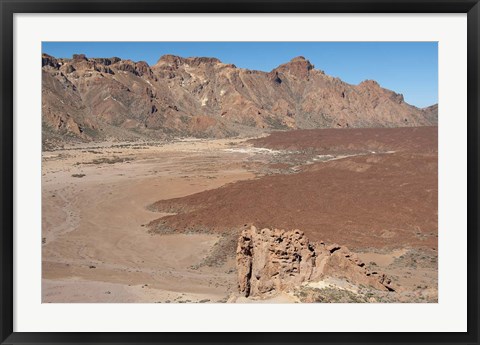 Framed Spain, Tenerife, Las Canadas, lava flow Print