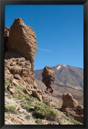 Framed Spain, Tenerife, Las Canadas, Volcanic rock Print