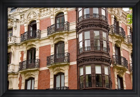 Framed Typical Architecture, Bilbao, Spain Print