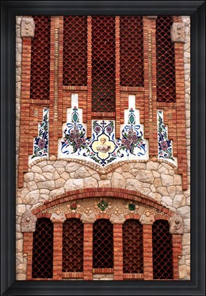 Framed Tiles of Santa Maria Magdalena, Novelda, Spain Print