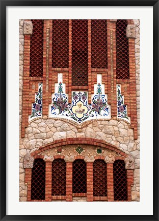 Framed Tiles of Santa Maria Magdalena, Novelda, Spain Print