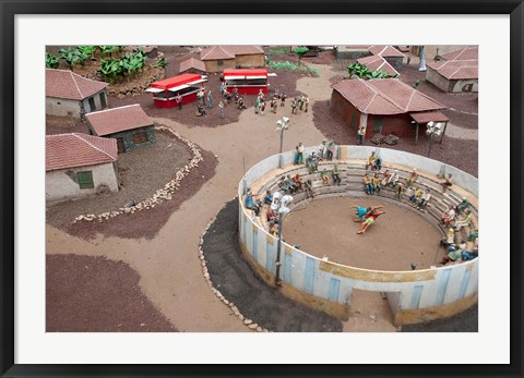 Framed Spain Tenerife, Pueblo Chico, park wrestling Print