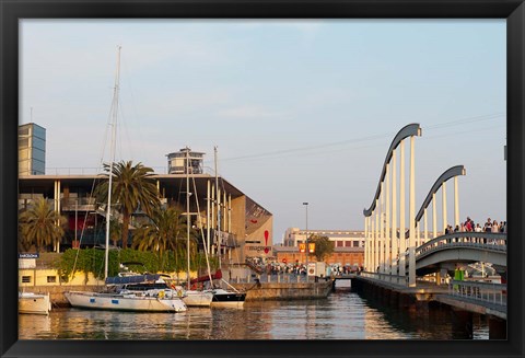 Framed Port Vell, Barcelona, Spain Print