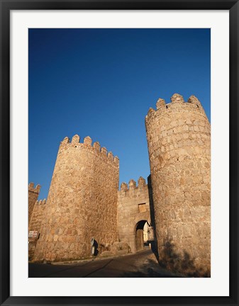 Framed Avila City Wall, Spain Print