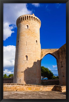 Framed Bellver Castle, Palma de Mallorca, Majorca, Balearic Islands, Spain Print