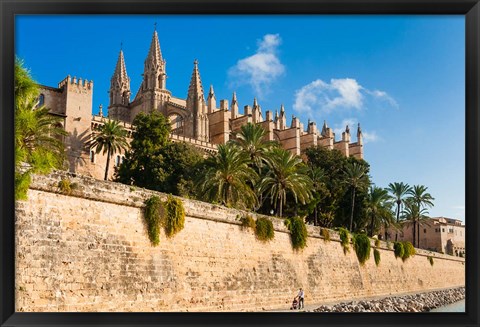 Framed Cathedral of Santa Maria of Palma, Majorca, Balearic Islands, Spain Print