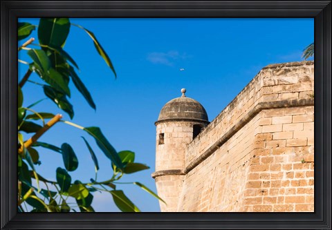 Framed City ramparts, Palma de Mallorca, Majorca, Balearic Islands, Spain Print