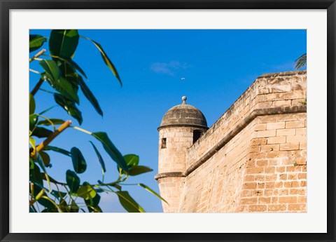 Framed City ramparts, Palma de Mallorca, Majorca, Balearic Islands, Spain Print