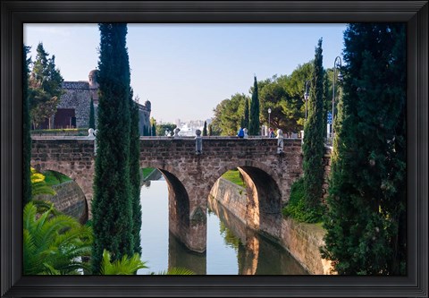 Framed River near Passeig Mallorca, Palma, Majorca, Balearic Islands, Spain Print