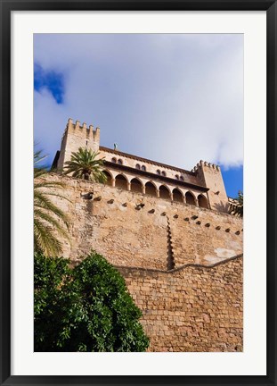 Framed Royal Palace of La Almudaina, Palma, Majorca, Balearic Islands, Spain Print