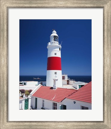 Framed Spain, Gibraltar, Europa Point, Lighthouse Print