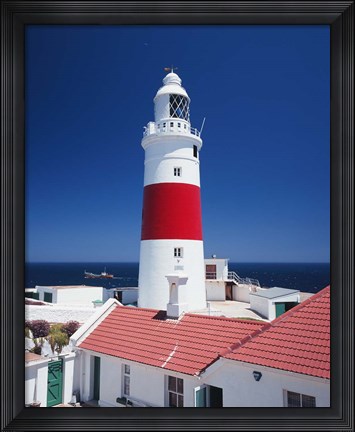 Framed Spain, Gibraltar, Europa Point, Lighthouse Print
