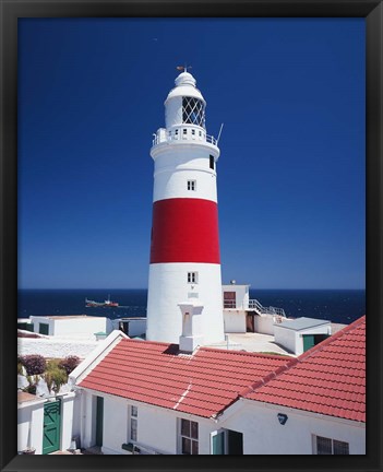 Framed Spain, Gibraltar, Europa Point, Lighthouse Print