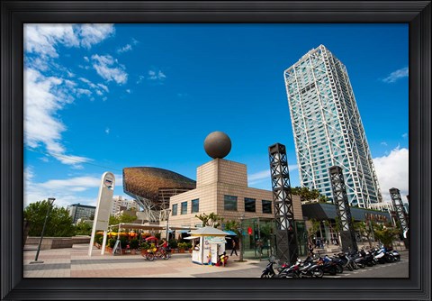 Framed Hotel Arts, Olympic Harbor, Barcelona, Spain Print