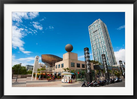 Framed Hotel Arts, Olympic Harbor, Barcelona, Spain Print