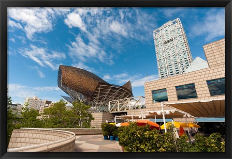 Framed Hotel Arts, Olympic Harbor, Barcelona, Spain Print