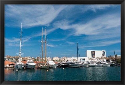 Framed Moll d&#39;Espana, Port Vell, Barcelona, Spain Print