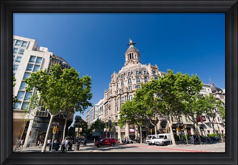 Framed Passeig de Gracia, Barcelona, Spain Print