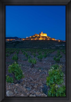 Framed Church and village of San Vicente de la Sonsierra, La Rioja, Spain Print