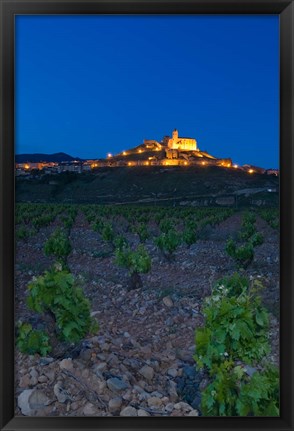 Framed Church and village of San Vicente de la Sonsierra, La Rioja, Spain Print