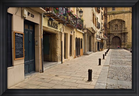 Framed Elaborate door of a cathedral, Logrono, La Rioja, Spain Print
