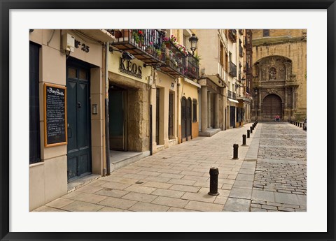 Framed Elaborate door of a cathedral, Logrono, La Rioja, Spain Print