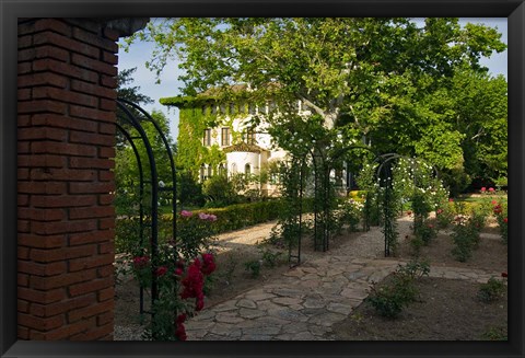 Framed Entrance gate to Cordorniu Winery, Catalonia, Spain Print