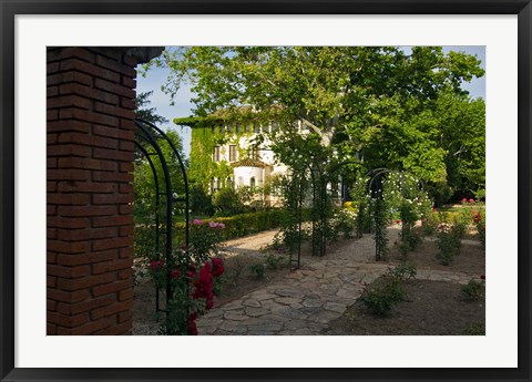 Framed Entrance gate to Cordorniu Winery, Catalonia, Spain Print