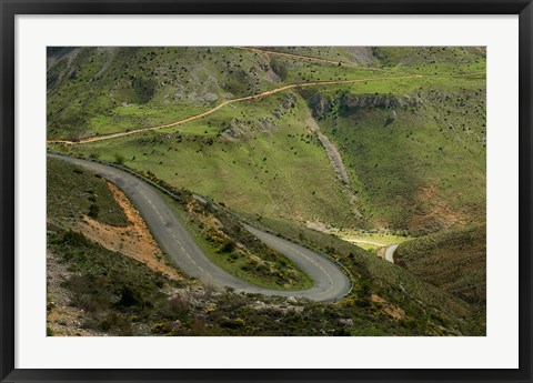 Framed Sierra de Camero Nuevo Mountains, Brieva de Cameros, La Rioja, Spain Print