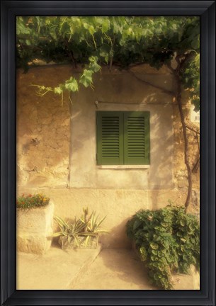 Framed House Detail, Mallorca, Balearics, Spain Print