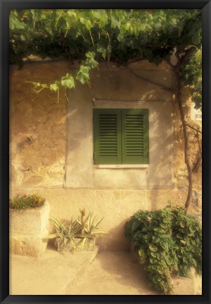 Framed House Detail, Mallorca, Balearics, Spain Print