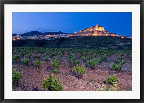 Framed Church and village of San Vicente de la Sonsierra, La Rioja, Spain Print