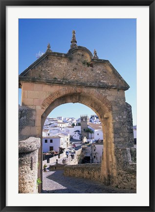 Framed Entry to Ronda&#39;s Jewish Quarter, Andalucia, Spain Print
