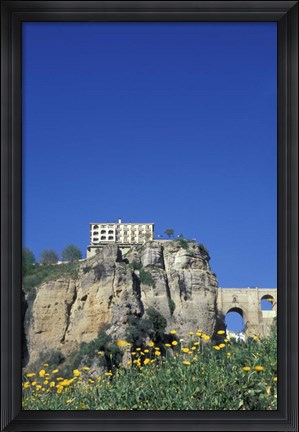 Framed Parador and Punte Nuevo, Ronda, Spain Print