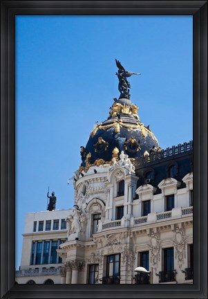 Framed Spain, Madrid Metropolis building on Grand Via Print