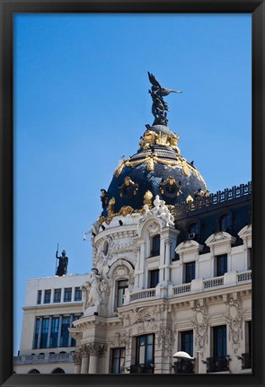 Framed Spain, Madrid Metropolis building on Grand Via Print