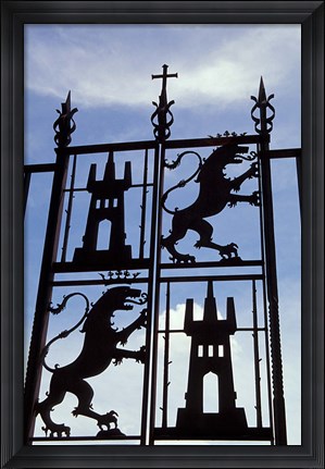 Framed Decorative Wrought-Iron Gate of Alcazar, Cordoba, Spain Print
