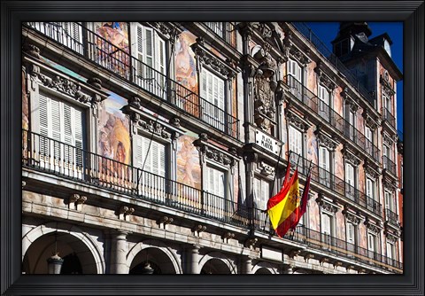 Framed Spain, Madrid, Plaza Mayor, Building Detail Print
