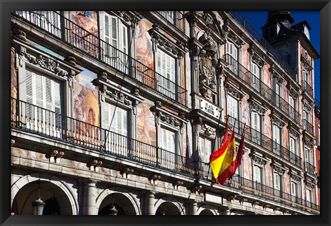 Framed Spain, Madrid, Plaza Mayor, Building Detail Print