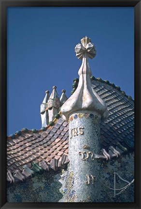 Framed Antonio Gaudi&#39;s Cassa Batilo, Barcelona, Spain Print