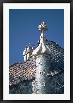 Framed Antonio Gaudi&#39;s Cassa Batilo, Barcelona, Spain Print