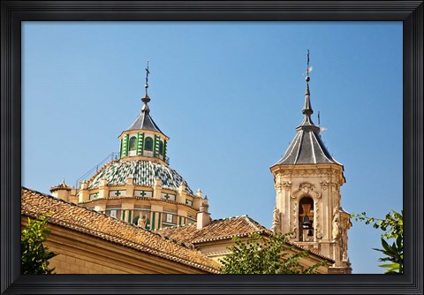 Framed Dome and bell tower of the Iglesia de San Juan de Dios, Granada, Spain Print