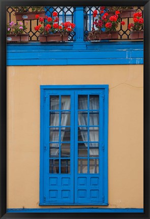 Framed Spain, Oviedo, Plaza Fontan, Building Detail Print